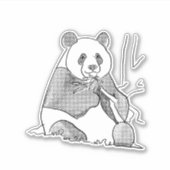 Comic tone Panda Sticker (Voorkant)