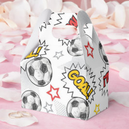 Comic Voetbal Doel Patroon – Retro Sport Bedankdoosjes