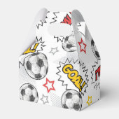 Comic Voetbal Doel Patroon – Retro Sport Bedankdoosjes (Voorkant Zijde)
