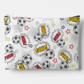 Comic Voetbal Doel Patroon – Retro Sport Etui (Voorkant)