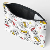 Comic Voetbal Doel Patroon – Retro Sport Etui (Open)