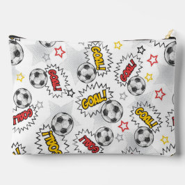 Comic Voetbal Doel Patroon – Retro Sport Etui
