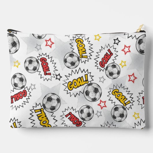 Comic Voetbal Doel Patroon – Retro Sport Etui (Achterkant)