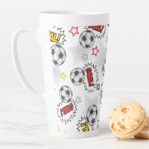 Comic Voetbal Doel Patroon – Retro Sport