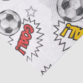 Comic Voetbal Doel Patroon – Retro Sport Tissuepapier (Detail)
