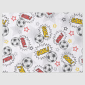 Comic Voetbal Doel Patroon – Retro Sport Tissuepapier (Voorkant)