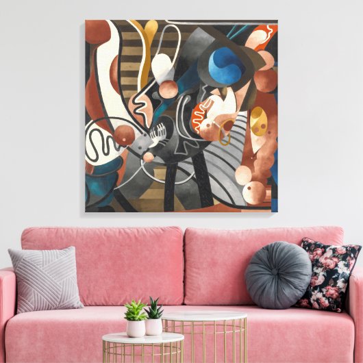 Comic Wedlock | Francis Picabia | Canvas Afdruk (Insitu (Woonkamer))