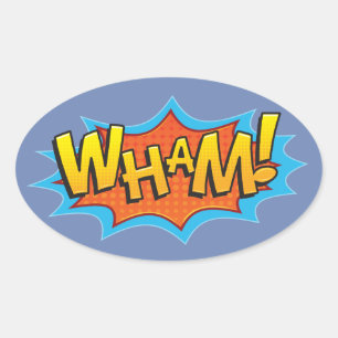Comic Wham. Ovale Sticker