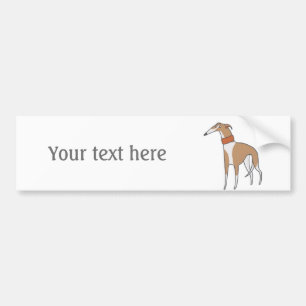Comic Whippet Dog Bumpersticker