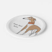 Comic Whippet Dog Papieren Bordje (Gekanteld)