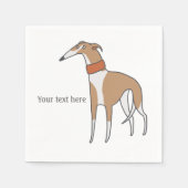 Comic Whippet Dog Servet (Voorkant)