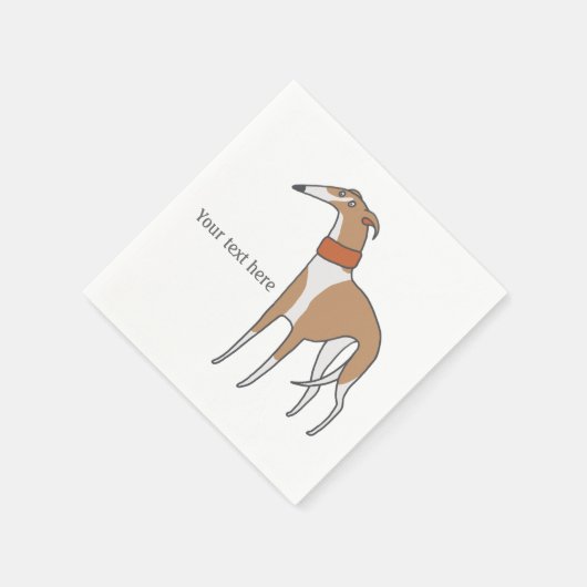 Comic Whippet Dog Servet (Hoek)