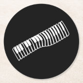 Comic White Line Art-tekentoetsenbord Ronde Kartonnen Onderzetter (Voorkant)