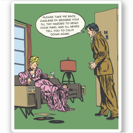 Comic Woman Can Do Better Sticker (Voorkant)