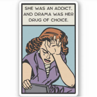 Comic Woman heeft drama nodig Sticker