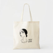 Comic Woman Portrait Canvas tas (Voorkant)