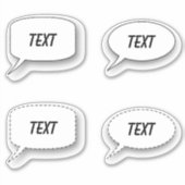 Comic word cloud word bubble pop art sticker (Voorkant)