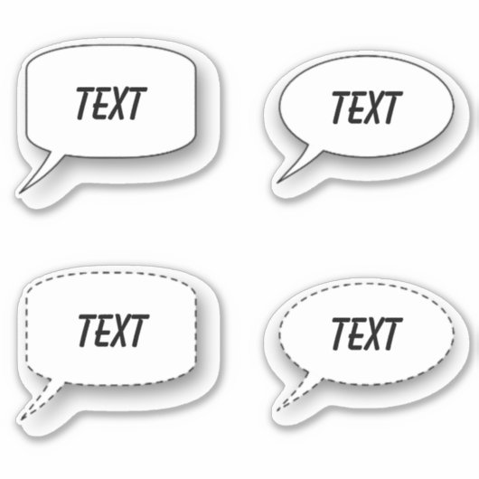 Comic word cloud word bubble pop art sticker (Voorkant)