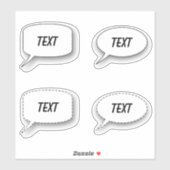 Comic word cloud word bubble pop art sticker (Vel)