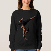 Comic Yoga Vrouw Trui (Voorkant)