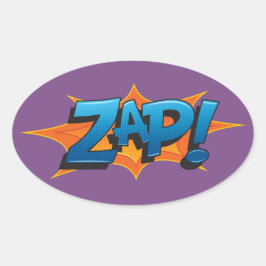 Comic Zap! Ovale Sticker