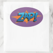 Comic Zap! Ovale Sticker (Tas)