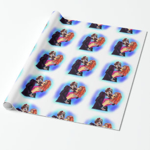 Comic zombies houden van meisjes met hersenen cade cadeaupapier