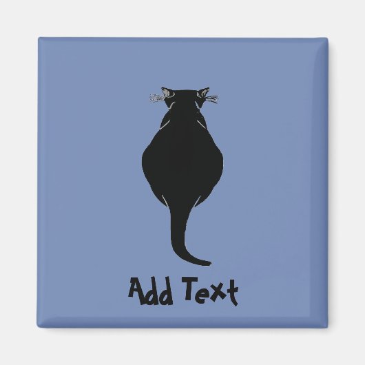 Comical Black Cat, add text Magneet (Voorkant)