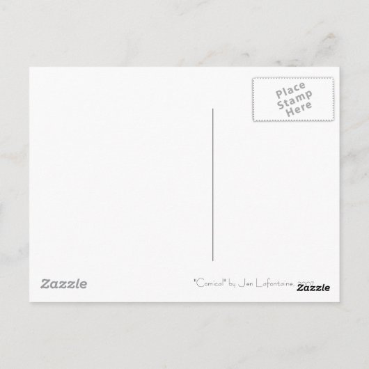 Comical Briefkaart (Achterkant)