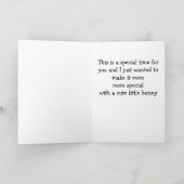 COMICAL BUNNY SAYS **MAKKELIJKER** HOLIDAIRE KAART (Binnen)