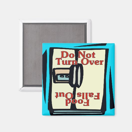 Comical fridge magneet, niet omdraaien magneet (Voorkant / Achterkant)
