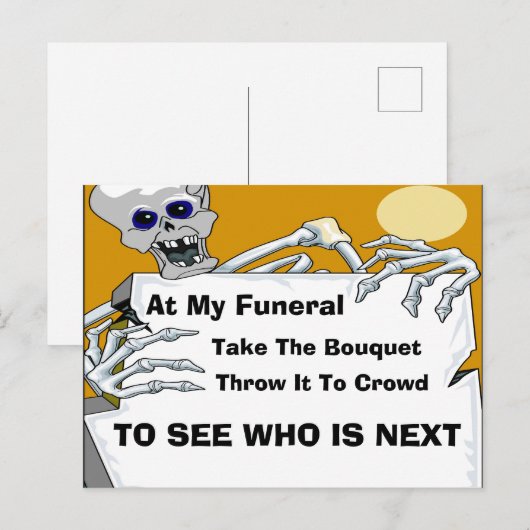Comical Funeral Kaart (Voorkant / Achterkant)