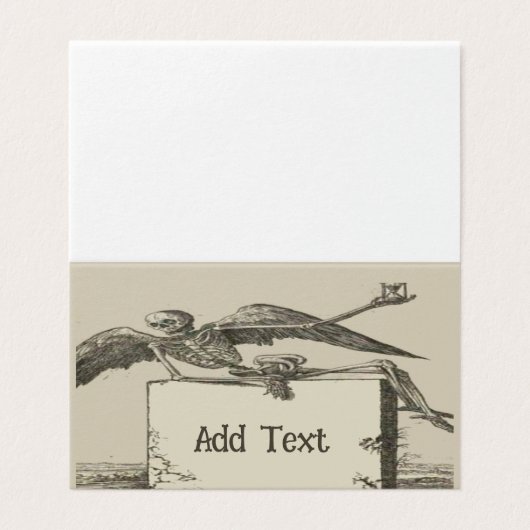 Comical Funeral, voeg tekst toe; Kaart (Buitenkant ongevouwen)