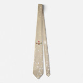 Comical Kerstmis Longhorn Steer Stropdas (Voorkant)