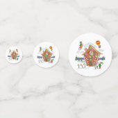 Comical Kerstmis Scene Santa Elves en Rudolph Confetti (Voorkanten)