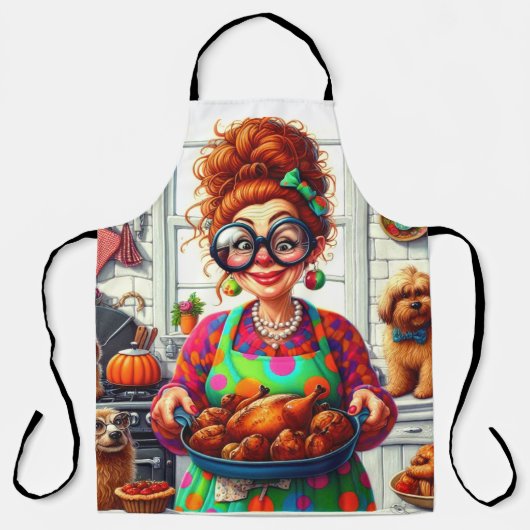 Comical Lady Cooks Schort (Voorkant)