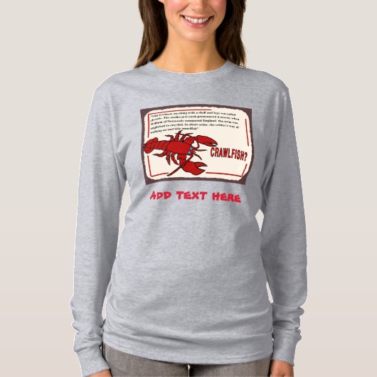 Comical Lobster, Crayfish, Crawfish, change, add t T-shirt (Voorkant)