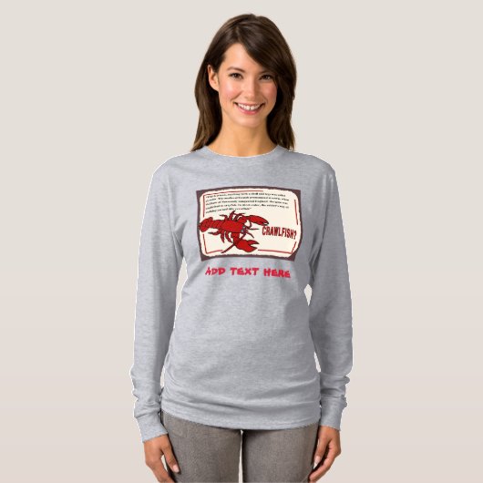 Comical Lobster, Crayfish, Crawfish, change, add t T-shirt (Voorkant volledig)