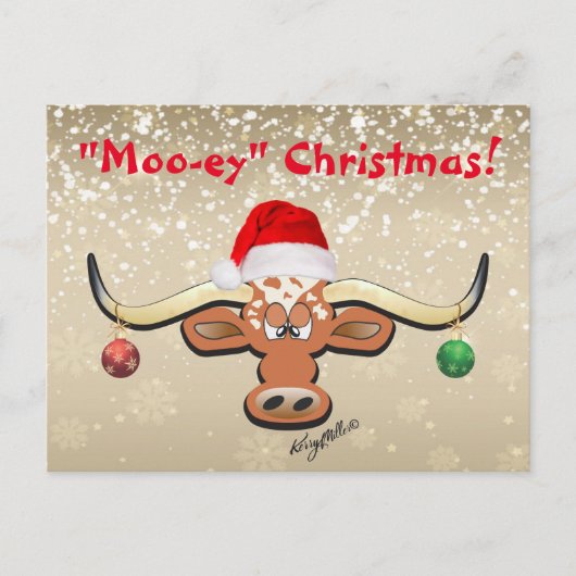 Comical Longhorn Steer Briefkaart (Voorkant)