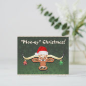 Comical Longhorn Steer Briefkaart (Staand voorkant)