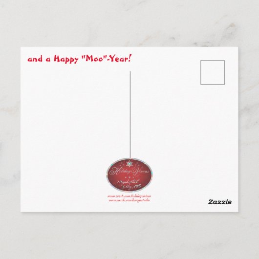 Comical Longhorn Steer Briefkaart (Achterkant)