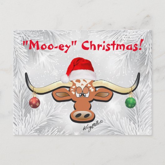 Comical Longhorn Steer Briefkaart (Voorkant)