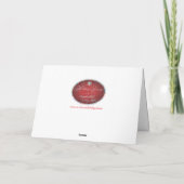 Comical Longhorn Steer Feestdagen Kaart (Achterkant)