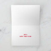 Comical Longhorn Steer Feestdagen Kaart (Binnen)