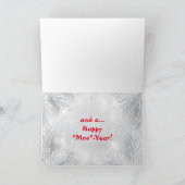 Comical Longhorn Steer Holiday Card Feestdagen Kaart (Binnen)