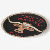 Comical Longhorn Steer Papieren Bordje (Gekanteld)