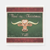 Comical Longhorn Steer Servet (Voorkant)