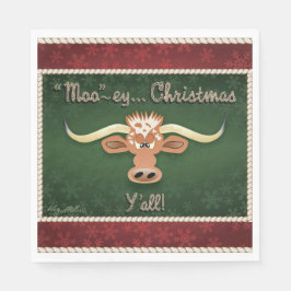 Comical Longhorn Steer Servet