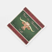 Comical Longhorn Steer Servet (Hoek)