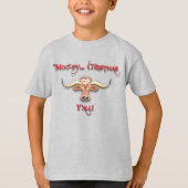 Comical Longhorn Steer T-shirt (Voorkant)